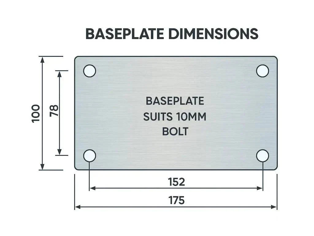 Waste Bin Castor Set with SG Iron Wheels (1 Locking)