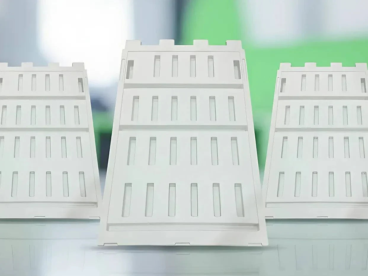 White skip bin lids suitable for 3.0m and 4.5m bins in a row