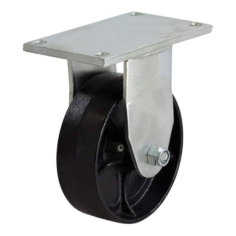 150mm SG Iron fixed skip bin wheel with 500kg capacity for heavy-duty waste bins