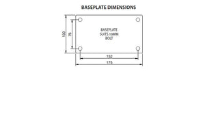150mm Poly Single Wheel 250kg Capacity Waste Bin Castor