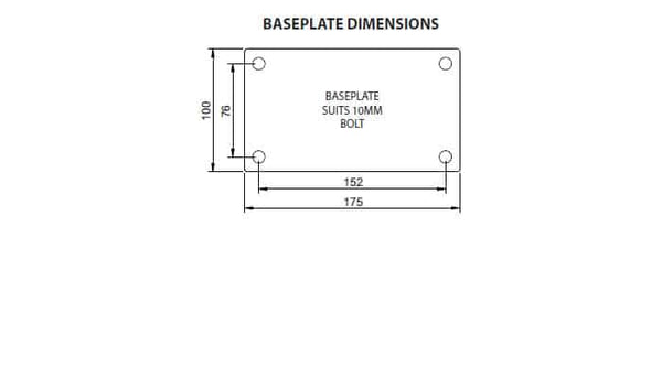 Heavy Duty Waste Bin Castor Set – Red Poly Cast Iron Wheels