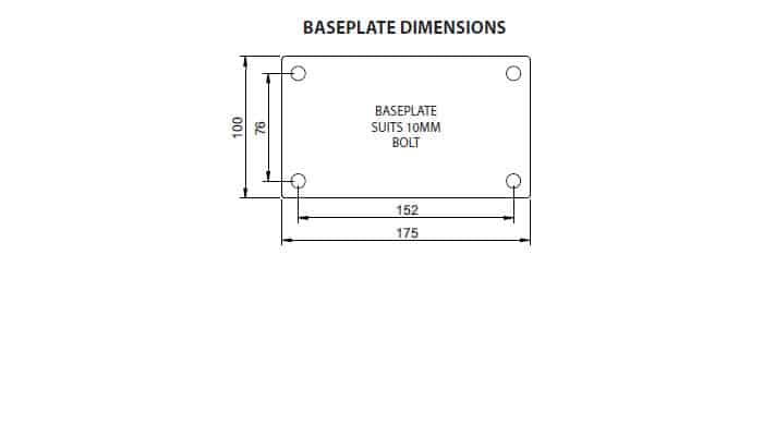 Heavy Duty Waste Bin Castor Set – Red Poly Cast Iron Wheels