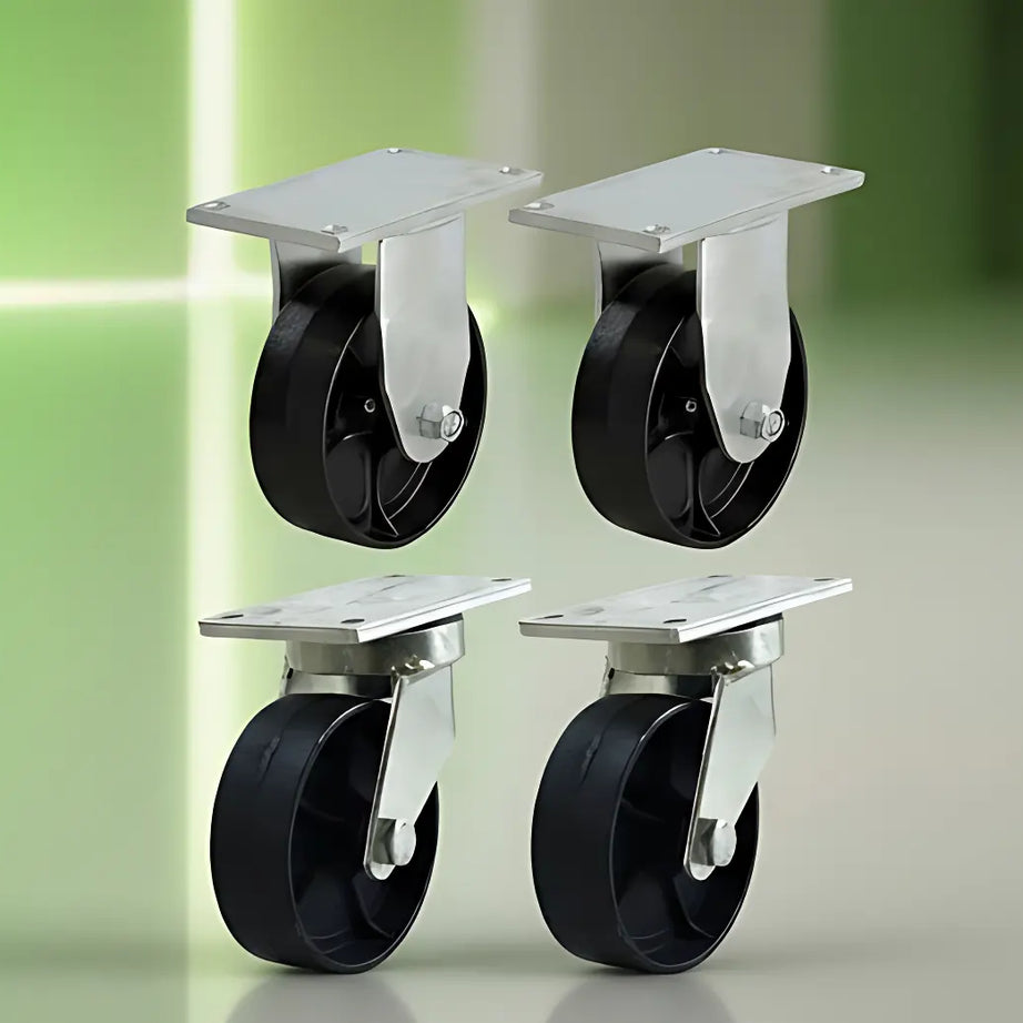 Waste Bin Castor Set with SG Iron Wheels