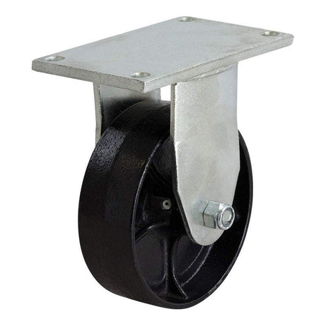 150mm SG Iron fixed skip bin wheel with 500kg capacity for heavy-duty waste bins