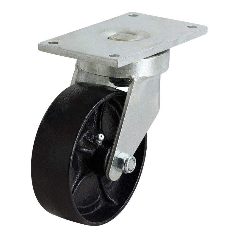 150mm SG Iron skip bin wheel single swivel castor with 500kg load capacity for heavy-duty waste bins